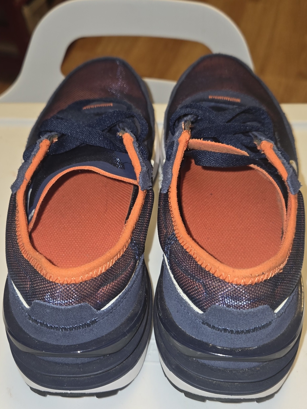 Nike Waffle One sneakers Midnight Navy, White, and Orange colorway - Picture 4 of 5